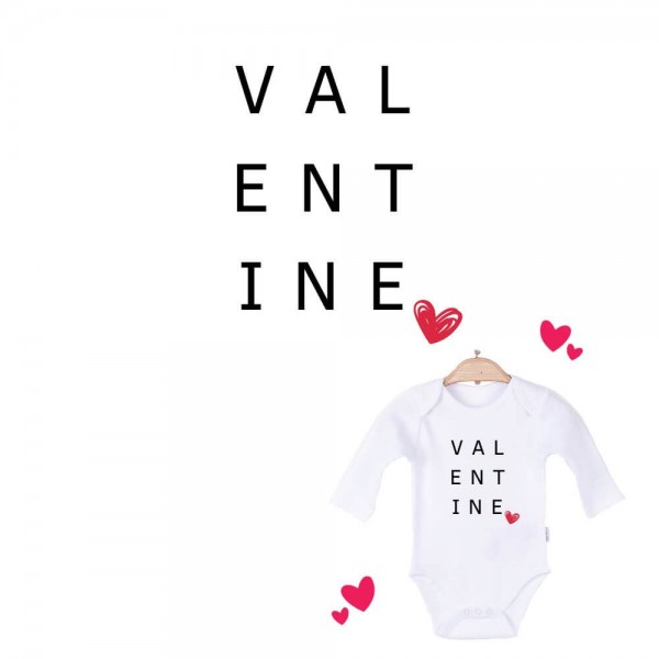 Baby Body langarm weiß Valentine